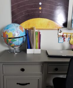 Amazon Basics Rectangular Plastic Desk Organizer, Magazine Rack, White, 2-Pack Magazine Rack, 2-Pack 29 71lzXR6TQ4L