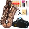 GLORY High Grade Antique Finish Series PR1, E Flat Alto Saxophone with 11reeds,8 Pads Cushions,case,carekit 6 71lzex Ge4L