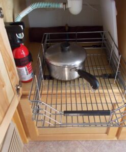 Seville Classics Chrome Wire Sliding Storage Drawer 18 71m XDWz9xL