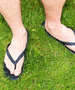 Revs - Lights - Men's and Women's Reflexology Massage Flip Flops 9 Women/8 Men Black 12 71m lK2HkHL 3