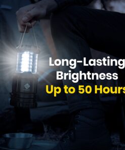 Etekcity Camping Lantern for Emergency Light Hurricane Supplies, Accessories Gear Tent Lights, Lanterns Battery Powered LED for Power Outages, Survival Kits, Operated Lamp, 4 Pack,Black 28 71m qMnak1L