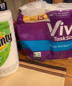 Viva Multi-Surface Cloth Paper Towels, Task Size - 12 Family Rolls (2 Packs of 6 Rolls) = 30 Regular Rolls (143 Sheets Per Roll), 286 Count (Pack of 6) 36 71m0T5ruVVL