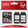 Printer Ink PG-275XL for Canon 275 and 276 Ink Cartridges Combo Pack Black/Color PG-275 CL-276 Fit for Pixma TR4720 TR4700 TR4722 TS3520 TS3522 TS3500 Printers (2 Pack) 19 71m13vMWfLL
