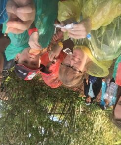 Lingito Rain Ponchos Family Pack - Emergency Drawstring Hood Poncho for Children & Adults Lightweight Reusable or Disposable Family - (4) Adult + (4) Children Multicolor 29 71m1lqZXIAL 1