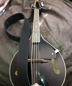 D'Addario Accessories Leather Mandolin Strap - Mandolin Accessories - Cradle Style - Black 17 71m2Or1gXYL