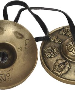 Alternative view of Tingsha Tibetan Bell (Chimes) Buddhist Lucky Symbols (Medium)