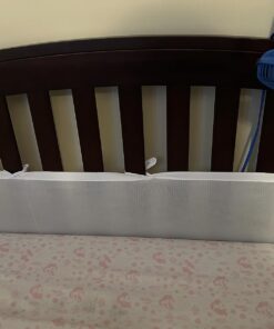 BreathableBaby Breathable Mesh Liner for Full-Size Cribs, Classic 3mm Mesh, White (Size 4FS Covers 3 or 4 Sides) 40 71m30mjaZBL