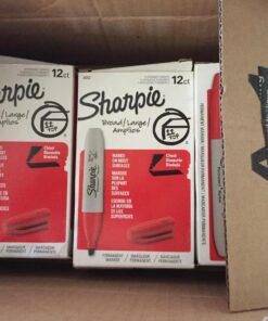SHARPIE Permanent Markers, Chisel Tip, Red, 12 Count 13 71m3DRYfOHL