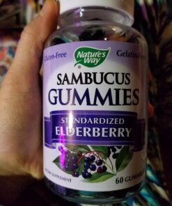 Nature's Way Sambucus Elderberry Immune Gummies, Daily Immune Support for Kids and Adults*, with Vitamin C, Vitamin D3, Zinc, Gluten Free, Vegetarian, 60 Gummies (Packaging May Vary) 60 Count (Pack of 1) Elderberry Gummies, 60ct 38 71m3YXqtUaL 1