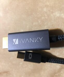 Mini DisplayPort to HDMI Cable,iVANKY Mini DP (Thunderbolt) to HDMI Cable 6.6ft,Nylon Braided,Aluminum Shell,Optimal Chip Solution for MacBook Air/Pro,Surface Pro/Dock,Monitor,Projector and More-1080P 6.6 FT 1-Pack Grey 48 71m3vGuY34L