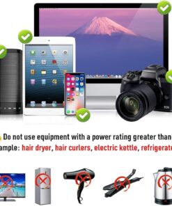 Travel Adapter, Worldwide All in One Universal Travel Adaptor Wall AC Power Plug Adapter Wall Charger with Dual USB Charging Ports for USA EU UK AUS Cell Phone Laptop Black 22 71m4bkGPL