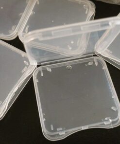 20 Pack SD MMC/SDHC PRO Duo Memory Card Plastic Storage Jewel Case (Memory Card not Included) (1 3/8" x 1 3/8" x 1/4") 20 Pack clear