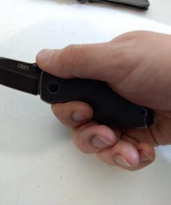 CRKT Squid Folding Pocket Knife: Compact EDC Straight Edge Utility Knife with Stainless Steel Blade and Framelock Handle Black Stonewash 36 71m5NEs0QaL