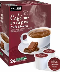 Cafe Escapes™ Single-Serve Coffee K-Cup® Pods, Cafe Mocha, Carton Of 24 Café Mocha 24 Count (Pack of 1) 9 71m5i3sgAKL