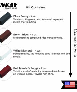 ENKAY - Jewelers Rouge & Polishing Compound Kit, 4 pc. (U.S. Made) 10 71m64bK2WKL