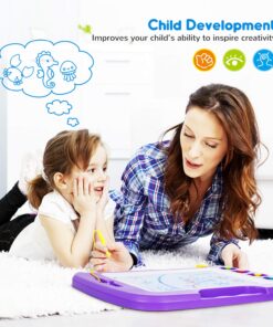 SGILE Magnetic Drawing Board Toy for Kids, Large Doodle Board Writing Painting Sketch Pad, Purple 16*13 in 29 71m68TXSpzL