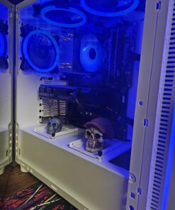 Skytech Gaming Archangel Gaming Computer PC Desktop – Ryzen 5 5600X 3.7GHz, RTX 3060 TI 8G, 1TB NVMe SSD, 16GB DDR4 3200MHz, RGB Fans, Windows 10 Home 64-bit, 802.11AC Wi-Fi, White 5600X | 3060 TI 36 71m6kTszllL