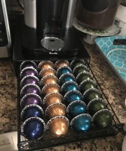 RECAPS Coffee Pod Holder Pod Drawer Storage Pods Holder Coffee Capsules Kitchen Organizer Compatible with Vertuoline Vertuo Stores 40 Capsules Black Color Cast Iron 50 71m6nBx3F L