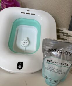 Sitz Bath for Hemorrhoids Soothing 20-in-1 Salts Soak Mix, Concentrated Pouch Makes 15 Toilet Seat Basin Sit Soaks. Made-in-USA 19 71m6rbn5krL