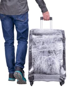 Pack of America Mini Stretch Film - 16 Rolls with Handle, 5” x 1000 Feet, 80 Gauge (20 Micron) Industrial Heavy Duty Plastic Shrink Wrap and Dispenser for Packing, Shipping, Pallet, Moving Supplies 5'' x 1000 ft (16 Roll & Hand Dispenser) Clear 9 71m7II8XNzL