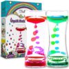 YUE Action Liquid Timer 2 Pack/Liquid Motion Bubbler Timer for Calming Sensory Toys, Autism Toys,Fidget Toy, Children Activity, Desk Toys,Novelty Gifts, Assorted Colors (Green+Red Set) Green+red Set 21 71m7rzAz2OL