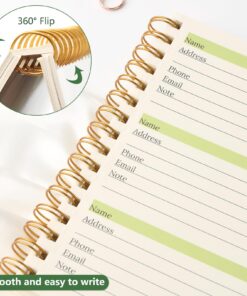 suituts 2 Pack Spiral Bound Address Book with Alphabetical Tabs, 5.8" x 8.2" Telephone Address Book for Contacts, Address and Password Book for Home Office 13 71m8SsnXRzL