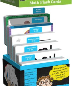 Carson Dellosa - Math Flash Cards - Full Sets for Addition, Subtraction, Multiplication, Division, Fractions, Time & Money, 300+ Cards, Pre K - 3 10 71m8bFk2TVL