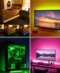 Vansky LED Strip Lights, Bias Lighting Strip for TV USB Powered for 40-60 Inch Flat Screen TV, Desktop PC - 16 Multi Colors (Reduce Eye Fatigue and Increase Image Clarity)-Waterpoof 24 71m8oBXg7YS