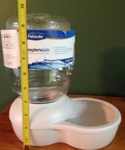 Petmate Replendish Automatic Gravity Waterer for Cats and Dogs, BPA-Free, No Batteries Required, Includes Charcoal Filter, 0.5 Gallon,Silver Silver 0.5 GAL 52 71m8qz7FOML