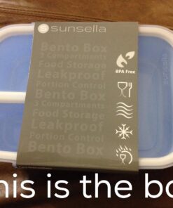 Leakproof, 3 Compartment, Bento Lunch Box, Airtight Food Storage Container (1 Pc) - Blue 60 71m8yLZvdRL