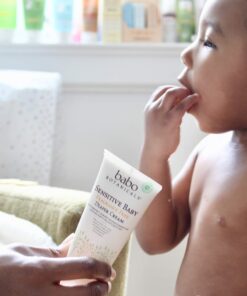 BABO Botanicals Sensitive Baby Fragrance-Free Diaper Cream - 25% Natural Zinc Oxide - Calendula, Shea & Cocoa Butter - EWG Verified - Vegan- from Birth on - 1 or 2 Pack Pack of 1 22 71m9BLwZJ1L