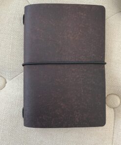 Pocket Travelers Notebook, Refillable Leather Travel Journal for Men & Women, Notebook Cover for Field Notes, Moleskine Small 3.5 x 5.5 Inches, Brown 60 71mAGw26KL 1