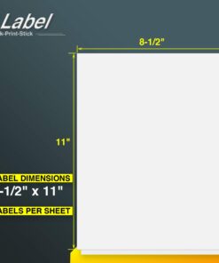 Alternative view of 8.5" x 11" Full Sheet Sticker Paper for Laser & Inkjet Printers[300 Sheets,300 Labels] 300