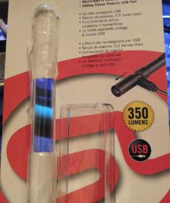 Streamlight 66133 Stylus Pro USB 350-Lumen Rechargeable Penlight with 120V AC Cord, Nylon Holster, Black Rechargeable with 120V AC Cord 25 71mAg6cS uL