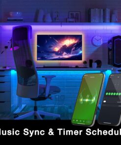 DAYBETTER Smart WiFi Led Lights 100ft, Tuya App Controlled Led Strip Lights, Work with Alexa and Google Assistant, Timer Schedule , Color Changing Led Lights for Bedroom Party Kitchen 27 71mAte05PWL