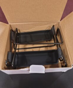 Slow Cooker Lid Holder for Cooking, Hand Free Pot Lid Organizer Fits Most Slow Cookers, Stainless Steel Pot Lid Rack with Silicone Sink Keeps Countertop No Mess (Black, 2 Pack) Black 48 71mB29QM3pL