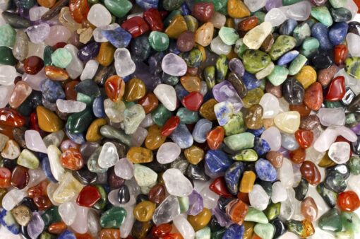 Fantasia Materials: 3 lbs Premium Brazilian Tumbled Polished Natural Stones Assorted Mix - XXSmall - 0.25" to 0.5" 3 lb Lot - Large Pack #A: Xxsmall