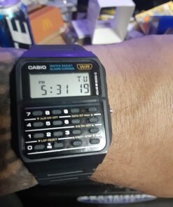 Casio Men's Vintage CA-53W-1CR Calculator Watch 32 71mCGwSk8iL