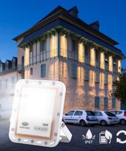 SINGSUN-LITE LED Flood Light, 10W Work Light, 5000K White Light with Eye Protection Design, IP67 Waterproof Outdoor Floodlight for Garage, Garden, Lawn, Basketball Court, Playground 15 71mDIJeS0YL 1