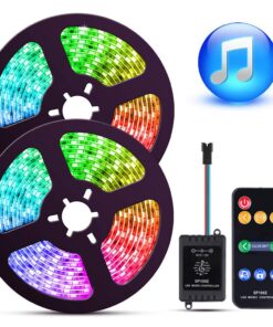 ELlight LED Strip Lights with Music Sync, 32.8ft Dream Color LED Lights, Color Changing LED Strip Lights with Remote for Home Lighting Kitchen Bed Flexible Strip Lights for Bar Home Decoration