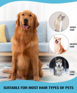 Bonve Pet Grooming Brush, Professional Deshedding Comb Tool for Dogs & Cats, Effectively Reduces Shedding by up to 95% for Short Medium and Long Pet Hair Blue 14 71mDWC2QaCL