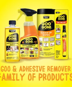 Goo Gone Adhesive Remover Original Spray Gel - Removes Chewing Gum, Grease, Tar, Stickers, Labels, Tape Residue, Oil, Blood, Lipstick, Mascara, Shoe Polish, Crayon - 12 Ounce 12 Fl Oz (Pack of 1) 43 71mDZlOcM1L
