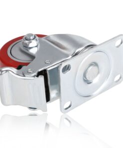 COOCHEER Casters, 3'' Heavy Duty Casters, Load 1200lbs, Lockable Bearing Caster Wheels with Brakes, 360-degree Top Plate Swivel Casters for Furniture and Workbench, Casters Set of 4, Red (Free Screws) 25 71mDnicTpzL