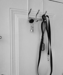 iDesign York Lyra Steel Over-The-Door 6-Hook Storage Rack - 8.38" x 5.25" x 11", Chrome 35 71mDqrZeaL