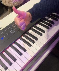 Alesis Recital – 88 Key Digital Piano Keyboard with Semi Weighted Keys, 2x20W Speakers, 5 Voices, Split, Layer and Lesson Mode, FX and Piano Lessons Piano Only 44 71mEPBBPZ7L