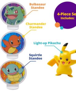 DecoSet® Pokemon Light Up Pikachu Cake Topper, 4 - Piece Decoration Set, Birthday Decorations For All Size and Shape Cakes Original Version 27 71mEUzpgTiL