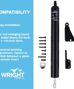 Wright Products - Standard Duty Pneumatic Screen and Storm Door Closer, Black 20 71mGEzdPDCL