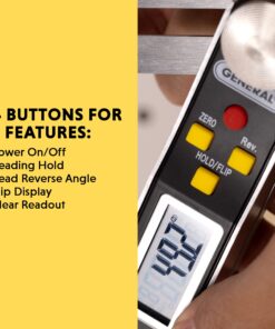 General Tools T-Bevel Gauge & Protractor #828 - Digital Angle Finder with Full LCD Display & 8" Stainless Steel Blade No Bubble Level 11 71mGrXSH39L