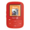 SanDisk 16GB Clip Sport Plus MP3 Player, Red - Bluetooth, LCD Screen, FM Radio - SDMX28-016G-G46R