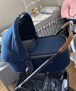 UPPAbaby Vista V2 Stroller|Convertible Single-To-Double Stroller System|Bassinet, Toddler Seat, Bug Shield, Rain Shield, and Storage Bag Included|Greyson (Charcoal Mélange/Carbon Frame/Saddle Leather) Greyson 13 71mH2E7PPUL